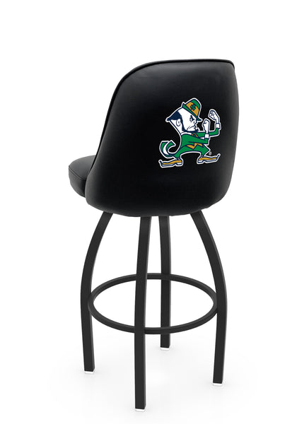 Notre Dame Leprechaun L048 Swivel Bar Stool with Full Bucket Seat | NCAA Notre Dame Full Bucket Bar Stool with Leprechaun Logo
