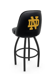 Notre Dame ND Script L048 Swivel Bar Stool with Full Bucket Seat | NCAA Notre Dame Full Bucket Bar Stool with ND Logo