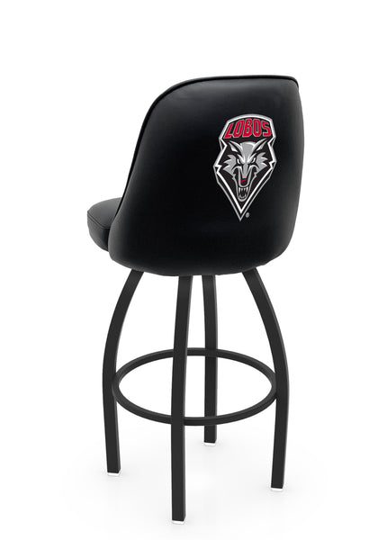 University of New Mexico L048 Swivel Bar Stool with Full Bucket Seat | NCAA University of New Mexico Full Bucket Bar Stool with Lobos Logo