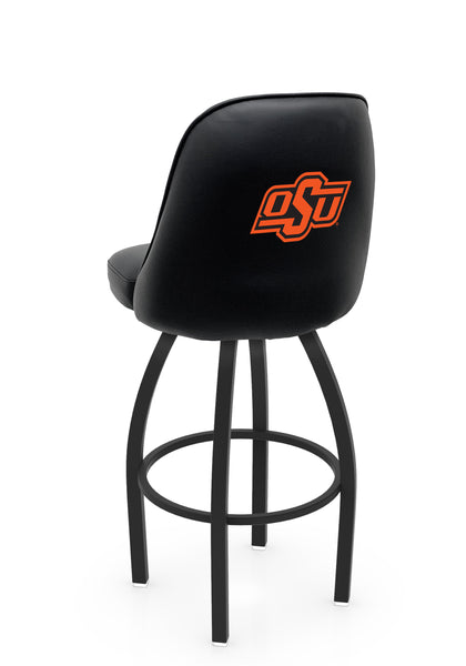 Oklahoma State University L048 Swivel Bar Stool with Full Bucket Seat | NCAA Oklahoma State University Full Bucket Bar Stool with Cowboys Logo