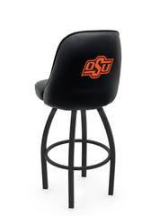 Oklahoma State University L048 Swivel Bar Stool with Full Bucket Seat | NCAA Oklahoma State University Full Bucket Bar Stool with Cowboys Logo