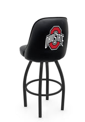 Ohio State L048 Swivel Bar Stool with Full Bucket Seat | NCAA Ohio State Full Bucket Bar Stool with Buckeyes Logo
