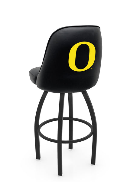 University of Oregon Ducks L048 Swivel Bar Stool with Full Bucket Seat | NCAA Oregon Ducks Full Bucket Bar Stool with Logo