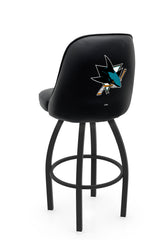 NHL San Jose Sharks L048 Swivel Bar Stool with Full Bucket Seat | San Jose Sharks Hockey Team Full Bucket Bar Stool with Licensed Logo