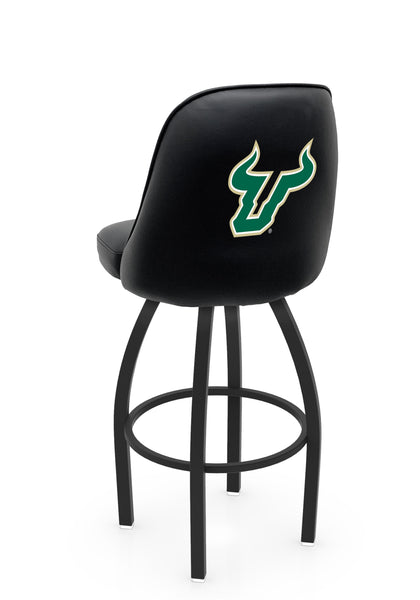 University of South Florida L048 Swivel Bar Stool with Full Bucket Seat | NCAA University of South Florida Full Bucket Bar Stool with Bulls Logo