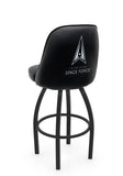 United States Space Force L048 Swivel Bar Stool with Full Bucket Seat | United States Space Force Full Bucket Bar Stool with Logo