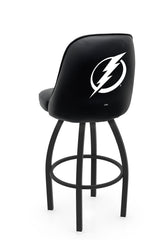 NHL Tampa Bay Lightning L048 Swivel Bar Stool with Full Bucket Seat | Tampa Bay Lightning Hockey Team Full Bucket Bar Stool with Licensed Logo