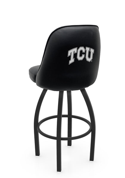 Texas Christian University L048 Swivel Bar Stool with Full Bucket Seat | NCAA Texas Christian University Full Bucket Bar Stool with Horned Frogs Logo