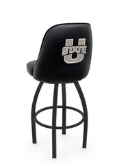 Utah State University L048 Swivel Bar Stool with Full Bucket Seat | NCAA Utah State University Full Bucket Bar Stool with Aggies Logo