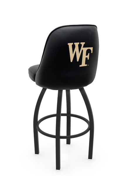Wake Forest University L048 Swivel Bar Stool with Full Bucket Seat | NCAA Wake Forest University Full Bucket Bar Stool with Demon Deacon Logo