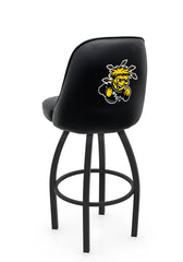Wichita State University L048 Swivel Bar Stool with Full Bucket Seat | NCAA Wichita State University Full Bucket Bar Stool with Shockers Logo