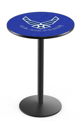 L214 Black Wrinkle United States Air Force Pub Table | Air Force VFW Pub Tables