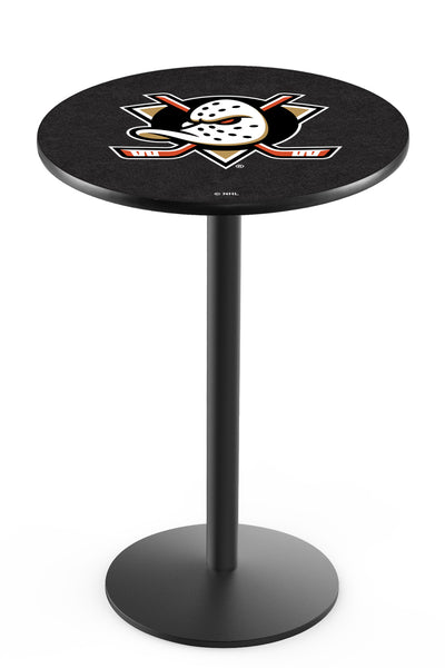 L214 Black Wrinkle Anaheim Ducks Pub Table