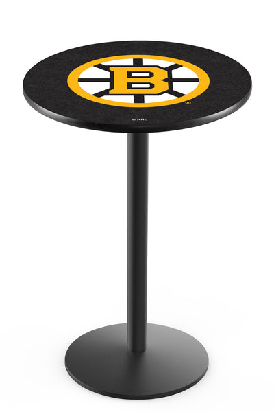 L214 Black Wrinkle Boston Bruins Pub Table