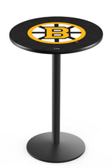 L214 Black Wrinkle Boston Bruins Pub Table