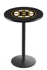 L214 Black Wrinkle Boston Bruins Pub Table