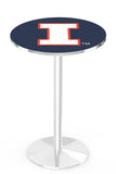 L214 Chrome Illinois Fighting Illini Pub Table