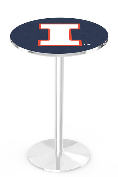 L214 Chrome Illinois Fighting Illini Pub Table