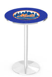 New York Mets L214 Chrome Major League Baseball Pub Table