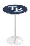 Tampa Bay Rays L214 Chrome Major League Baseball Pub Table