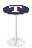 Texas Rangers L214 Chrome Major League Baseball Pub Table