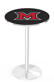 L214 Chrome Miami University RedHawks Pub Table