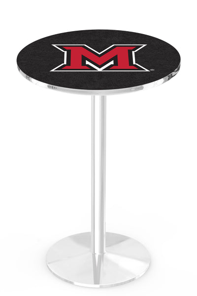 L214 Chrome Miami University RedHawks Pub Table