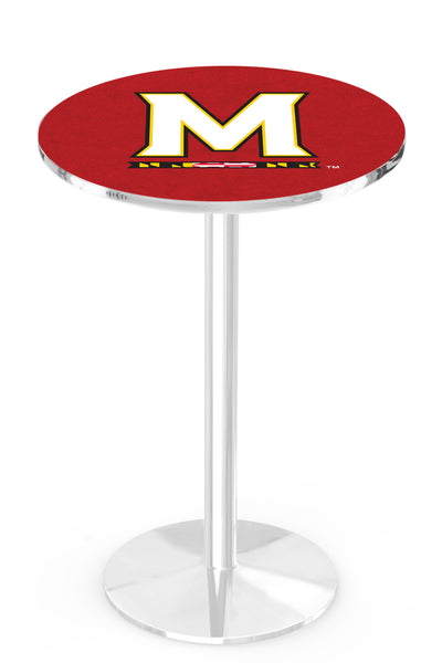 L214 Chrome Maryland Terrapins Pub Table