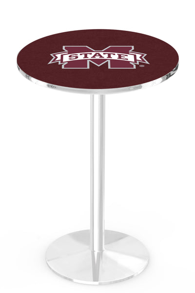 L214 Chrome Mississippi State University Pub Table