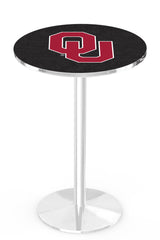 L214 Chrome Oklahoma Sooners Pub Table
