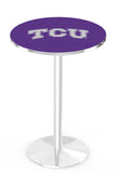 L214 Chrome Texas Christian University Horned Frogs Pub Table