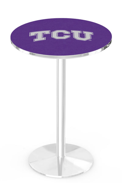 L214 Chrome Texas Christian University Horned Frogs Pub Table