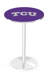 L214 Chrome Texas Christian University Horned Frogs Pub Table