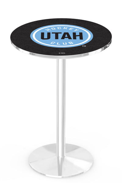 L214 Chrome Utah Hockey Club Pub Table