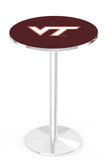 L214 Chrome Virginia Tech Hookies Pub Table