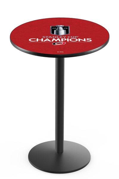 2026 Stanley Cup Championship L214 Black Wrinkle Carolina Hurricanes Pub Table