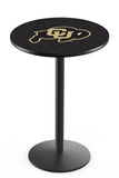 L214 Black Wrinkle Colorado Buffaloes Pub Table