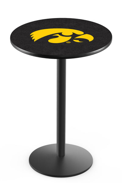 L214 Black Wrinkle University of Iowa Hawkeyes Pub Table