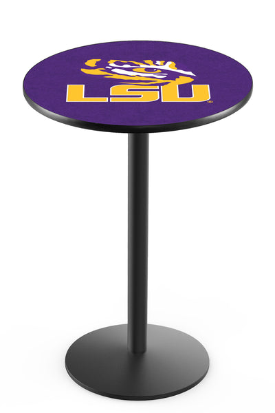 L214 Black Wrinkle LSU Tigers Pub Table