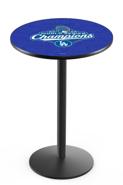 Los Angeles Dodgers 2025 World Series Champions L214 Black Wrinkle Los Angeles Dodgers Pub Table