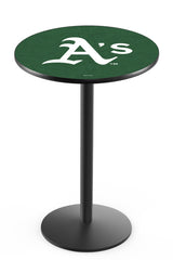 Oakland Athletics L214 Black Wrinkle Major League Baseball Pub Table
