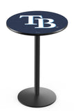 Tampa Bay Rays L214 Black Wrinkle Major League Baseball Pub Table