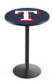 Texas Rangers L214 Black Wrinkle Major League Baseball Pub Table