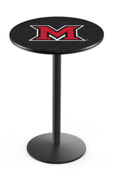 L214 Black Wrinkle Miami University RedHawks Pub Table