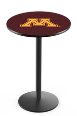 L214 Black Wrinkle Minnesota Golden Gophers Pub Table