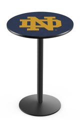 L214 Black Wrinkle Notre Dame ND Pub Table