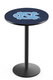 L214 Black Wrinkle North Carolina Tar Heels Pub Table
