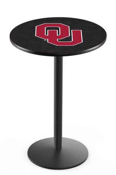 L214 Black Wrinkle Oklahoma Sooners Pub Table