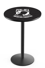 L214 Black Wrinkle United States POWMIA Pub Table | POWMIA VFW Pub Tables
