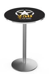 L214 Stainless United States Army 250th Anniversary Pub Table | U.S. Army VFW Pub Table